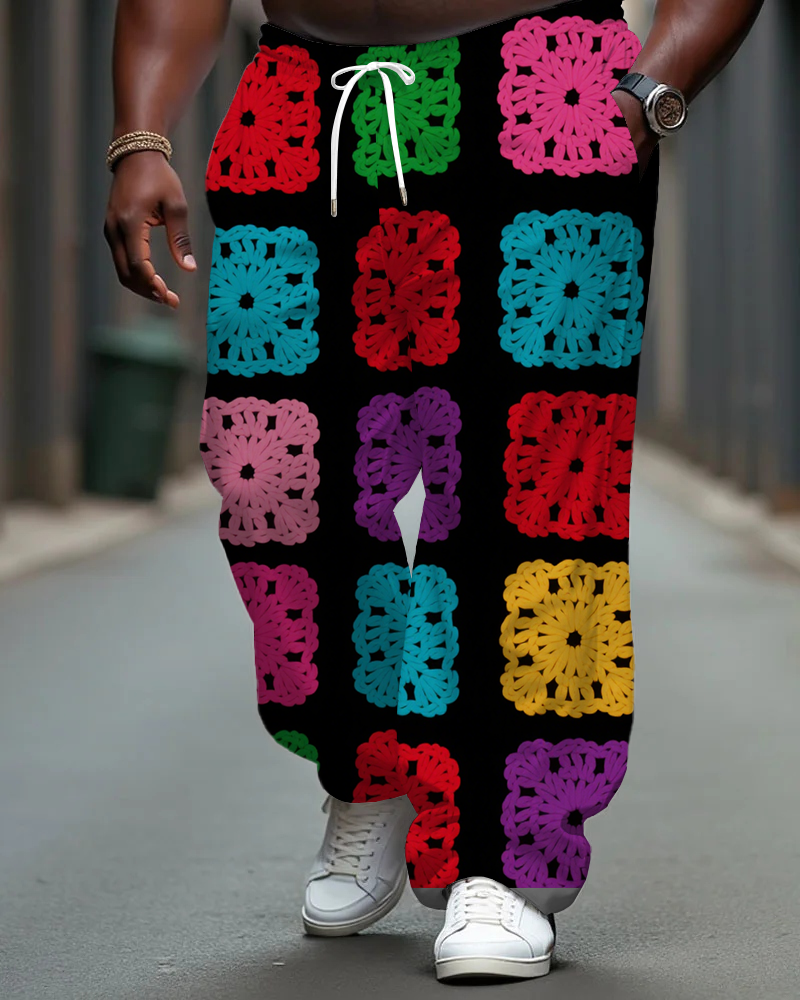 Big & Tall Geometric Pants for big men
