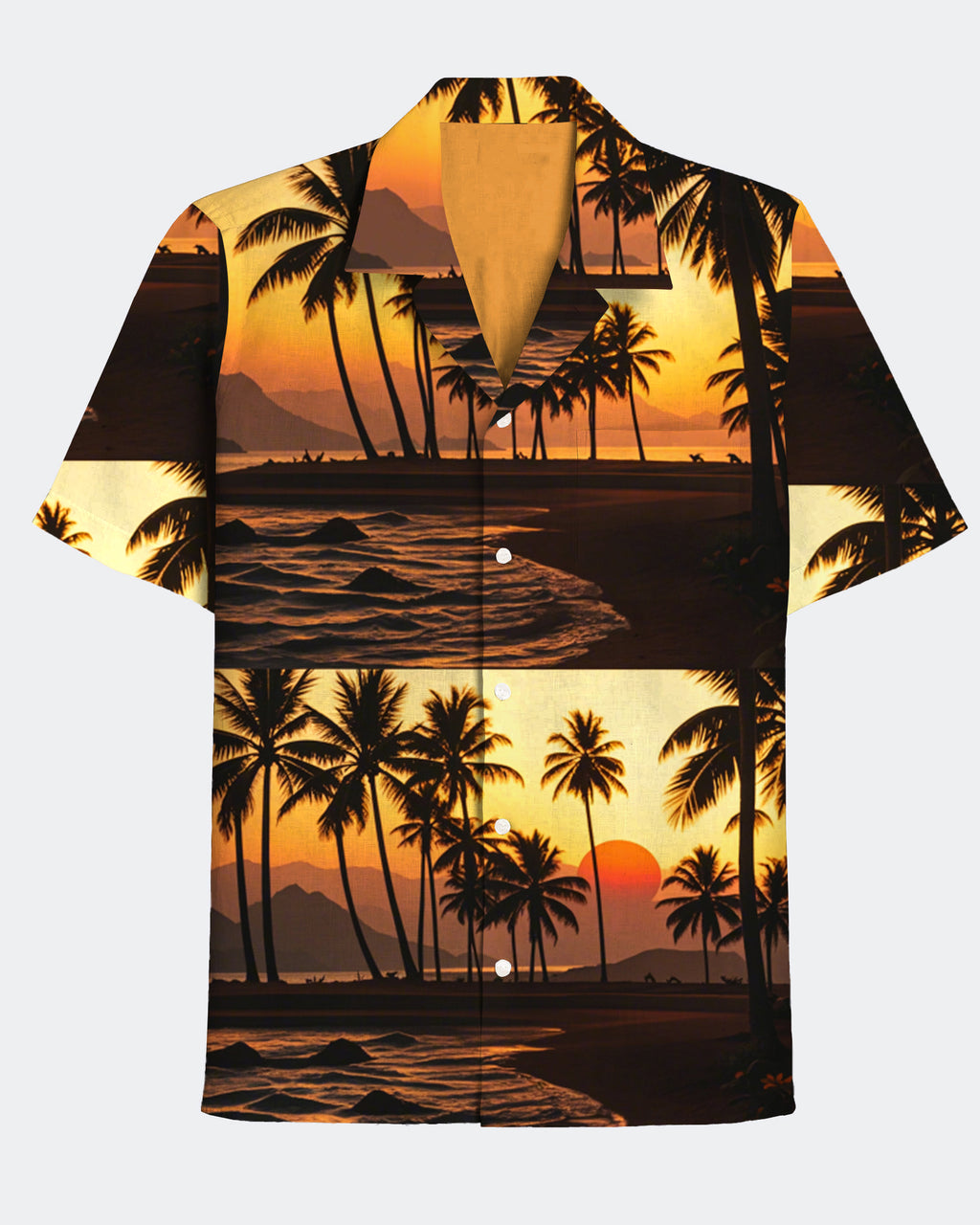 Big & Tall Hawaiian Colorblock Short Sleeve Shirt for big men view 2