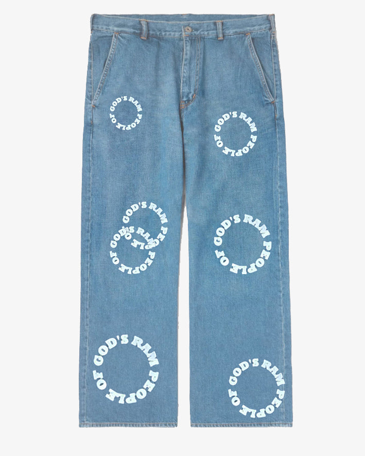 Big & Tall Denim Graphic Streetwear Jeans for big men view 1