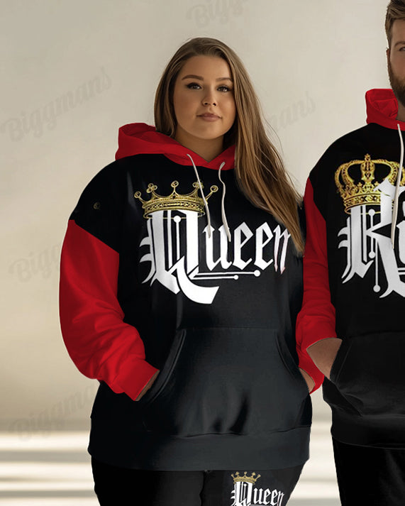 Big & Tall Graphic Hoodie Sweatpants Set for big men view 3
