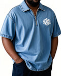Big & Tall White Denim Washed T-Shirt for big men