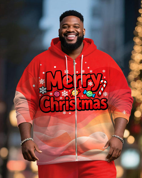 Big & Tall Gradient Graphic Hoodie Sweatpants Set for big men view 2