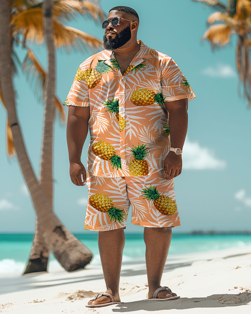Big & Tall Hawaiian Tropical Graphic Jeans for big men view 1
