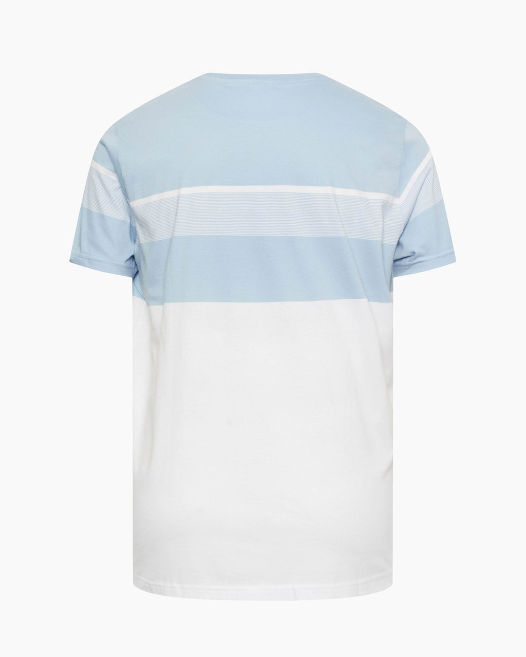 Big & Tall White Blue Striped T-Shirt for big men view 3