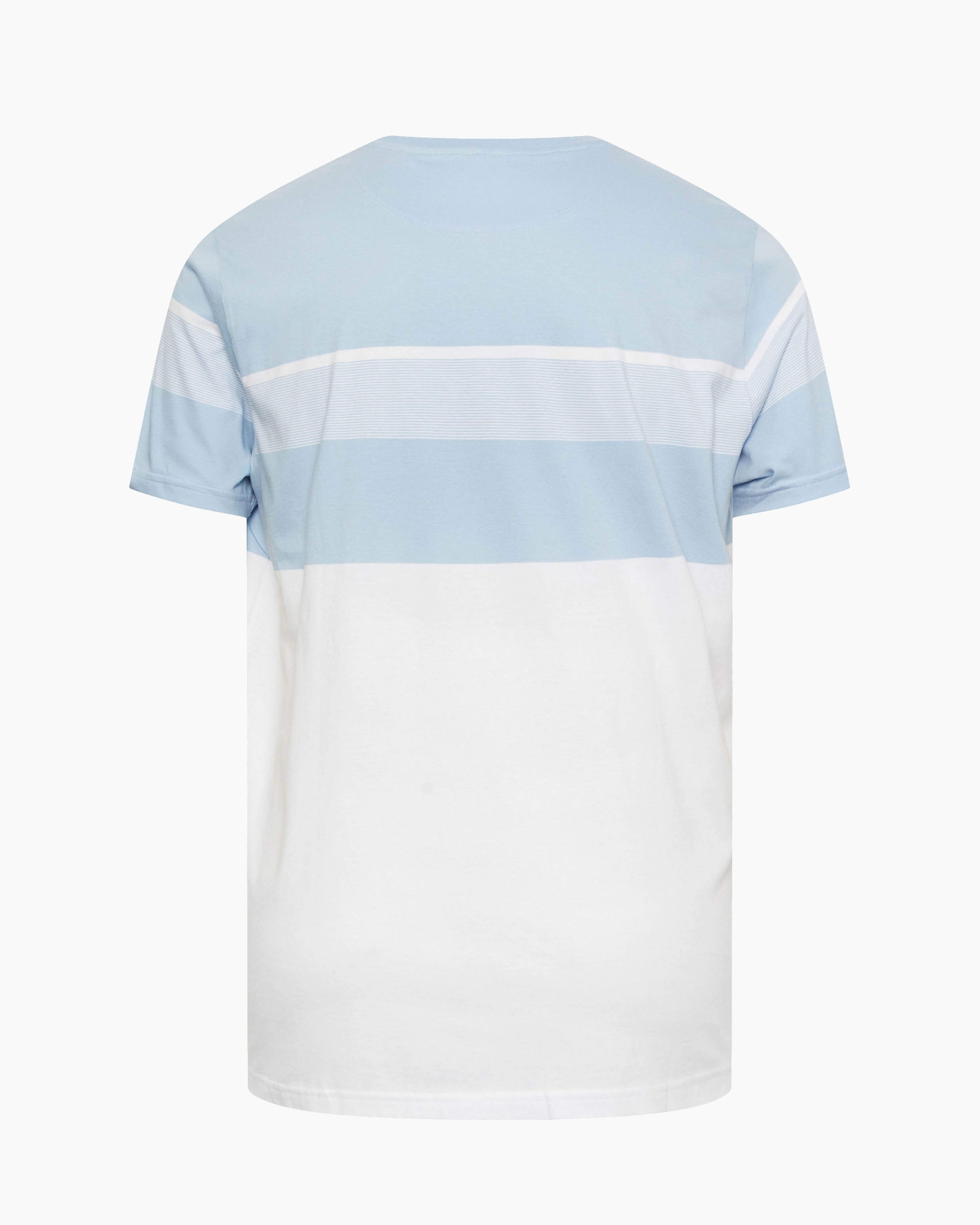 Big & Tall White Blue Striped T-Shirt for big men view 3