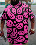 Big & Tall Pink Smiley Jeans for big men