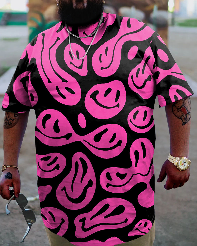 Big & Tall Pink Smiley Jeans for big men