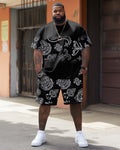 Big & Tall Floral T-Shirt Shorts Set for big men view 1