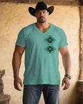 Big & Tall Green Western T-Shirt for big men view 1