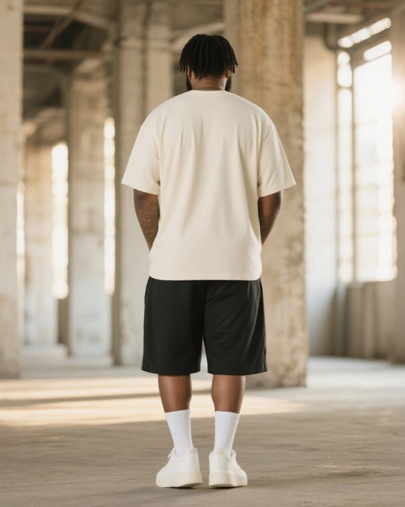 Big & Tall Graphic Streetwear T-Shirt Shorts Set for big men view 4