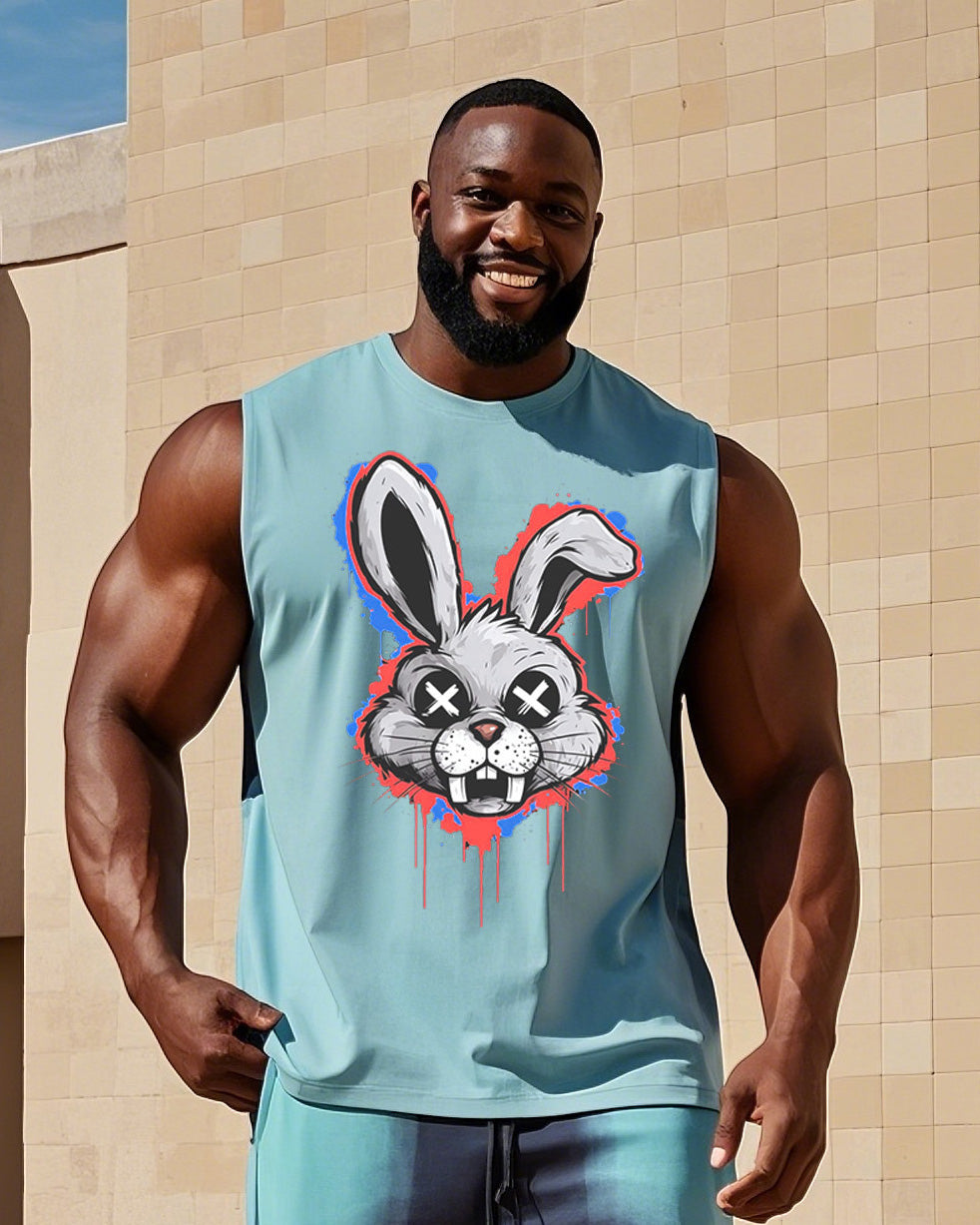Big & Tall Gradient Vest Pants Set for big men view 3