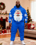 Big & Tall Graffiti Streetwear Hoodie Sweatpants Set for big men view 1