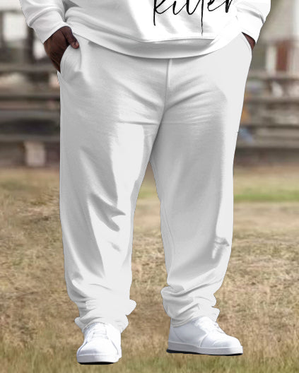 Big & Tall Western Graphic Hoodie Sweatpants Set for big men view 3
