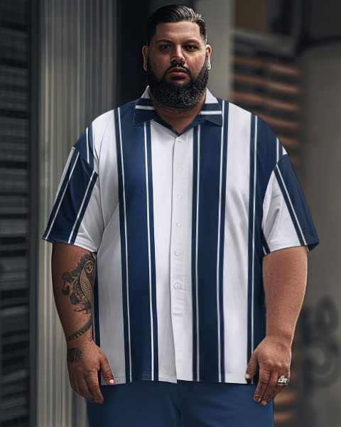 Big & Tall Striped Graphic Jeans for big men view 2