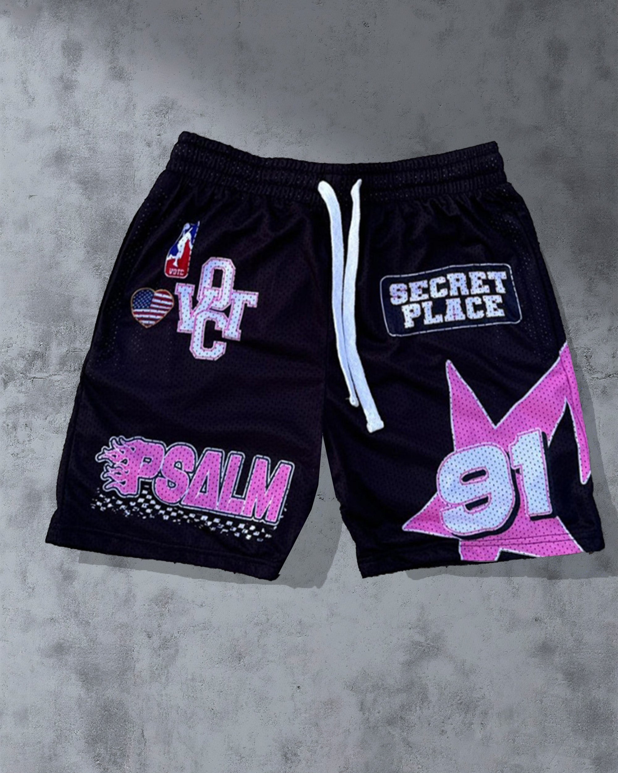 Big & Tall Gradient Graphic Streetwear Shorts for big men view 3