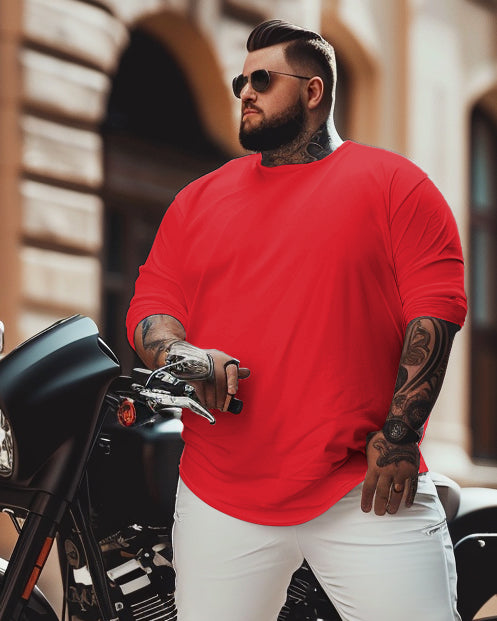 Big & Tall Solid Color T-Shirt for big men view 9
