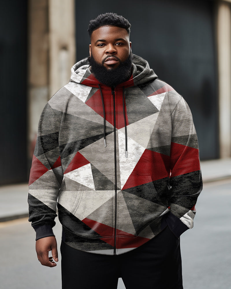 Big & Tall Geometric Hoodie for big men