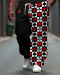 Big & Tall Graphic Athletic Hoodie Sweatpants Set for big men view 1