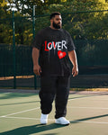 Big & Tall Graphic Graffiti T-Shirt Pants Set for big men view 1