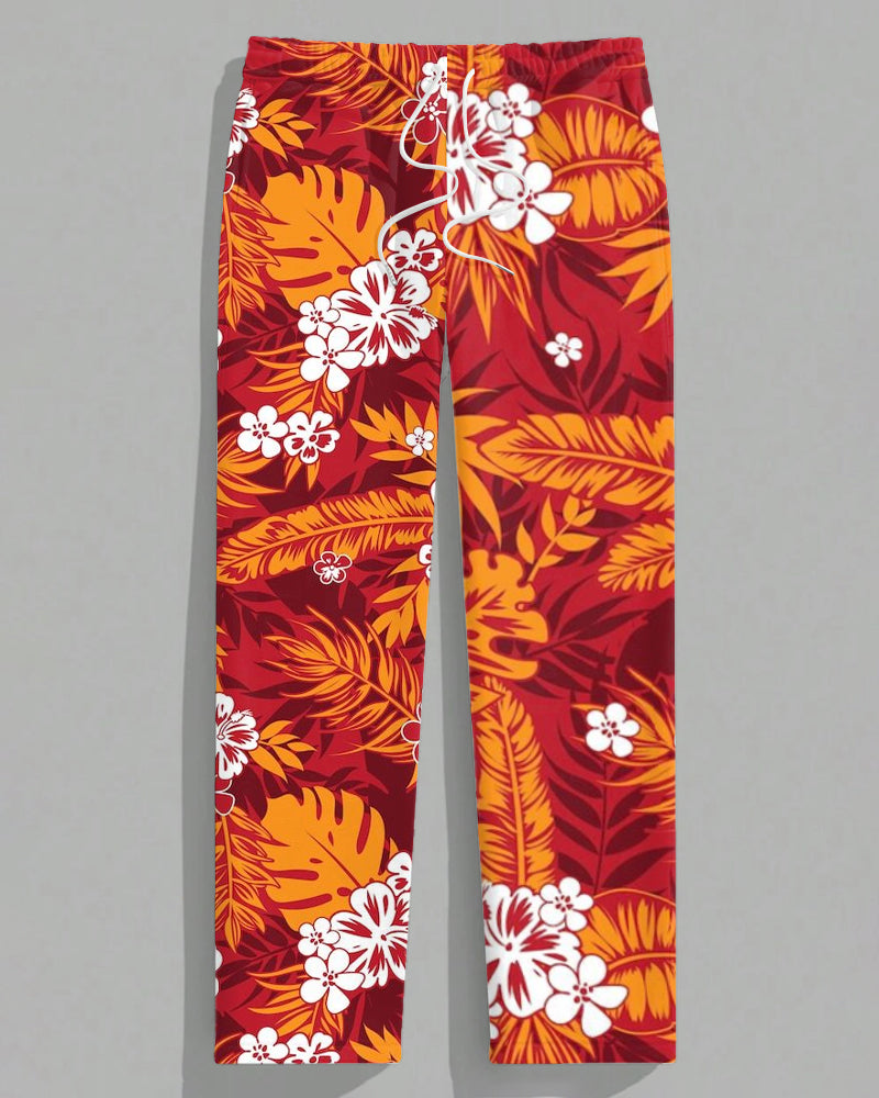 Big & Tall Hawaiian T-Shirt Pants Set for big men view 5
