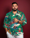 Big & Tall Hawaiian Tropical Long Sleeve Shirt for big men view 1