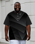 Big & Tall Black Gray Gradient T-Shirt for big men view 1