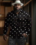 Big & Tall Graphic Shirt Pants Set for big men