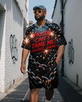 Big & Tall Graphic Polo Shorts Set for big men view 1
