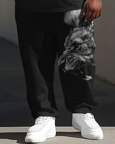 Big & Tall Graphic Streetwear T-Shirt Pants Set for big men view 3