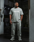 Big & Tall Gray Graphic T-Shirt Pants Set for big men view 1