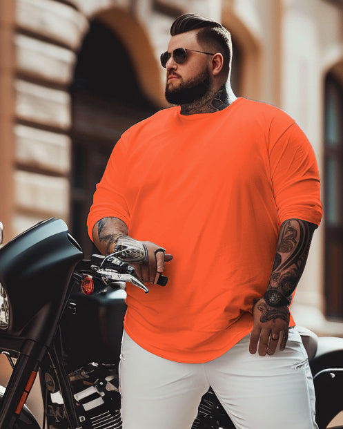 Big & Tall Solid Color T-Shirt for big men view 8