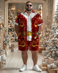 Big & Tall Streetwear T-Shirt Shorts Set for big men view 1