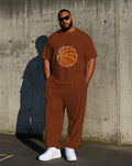Big & Tall Athletic T-Shirt Pants Set for big men view 1