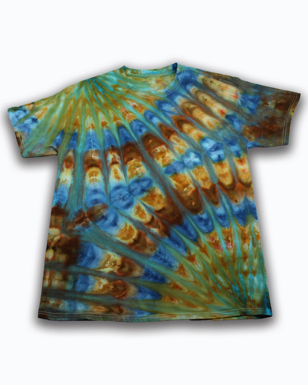 Big & Tall Colorblock Gradient T-Shirt Shorts Set for big men view 5