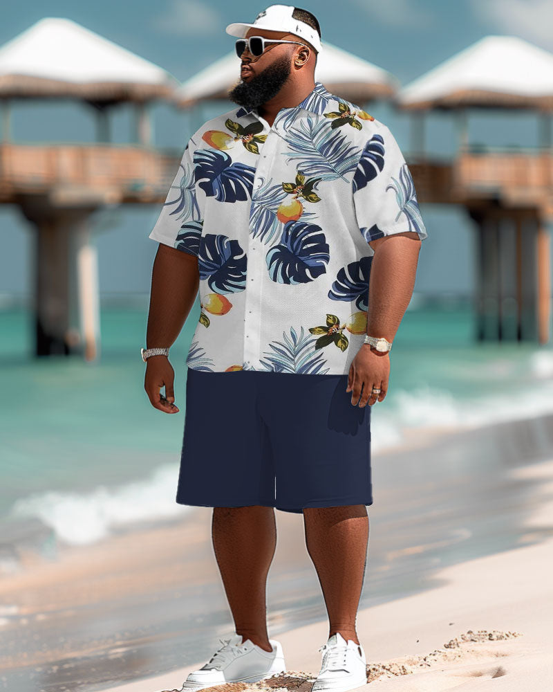 Big & Tall Hawaiian Tropical Graphic Jeans for big men view 2