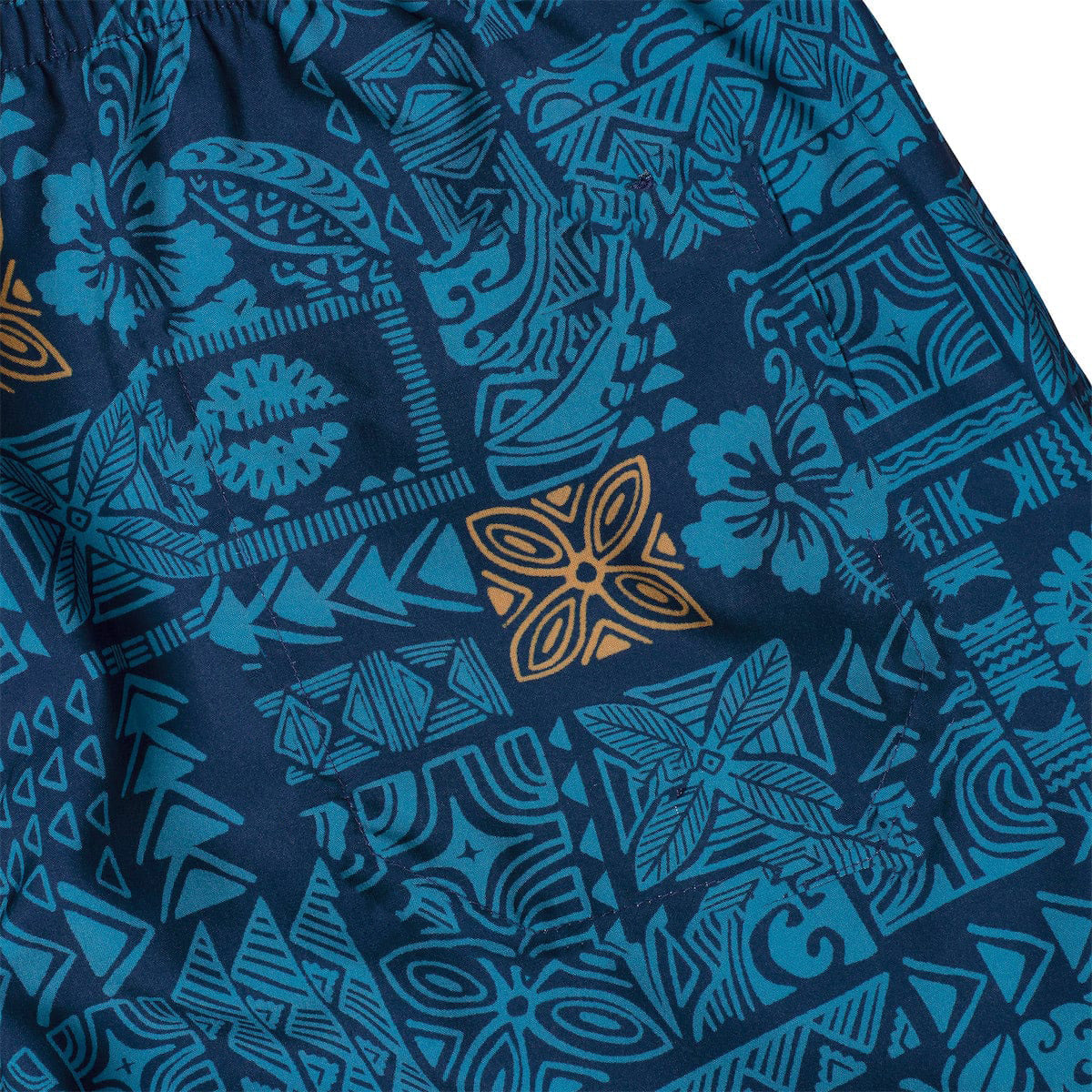 Big & Tall Hawaiian Tropical Colorblock Shorts for big men view 5