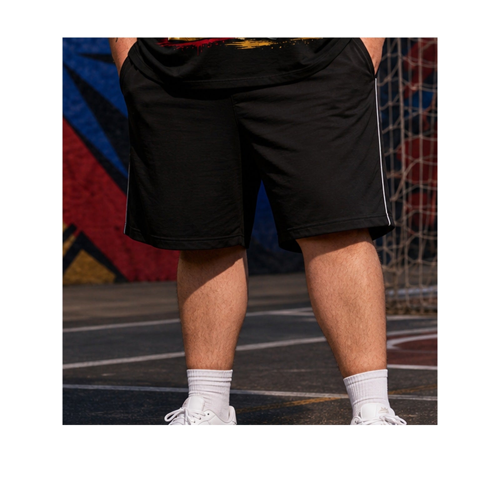 Big & Tall Graphic T-Shirt Pants Set for big men view 3