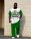 Big & Tall Streetwear T-Shirt Pants Set for big men view 1