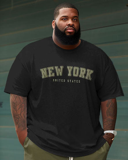 Big & Tall Graphic T-Shirt Shorts Set for big men view 2