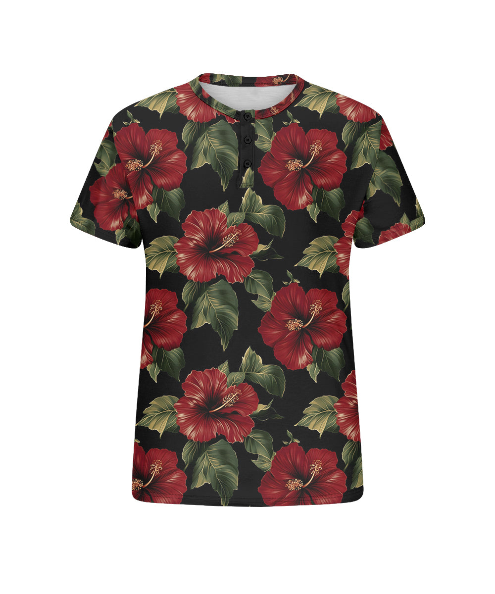 Big & Tall Red Hawaiian Graphic T-Shirt for big men view 4