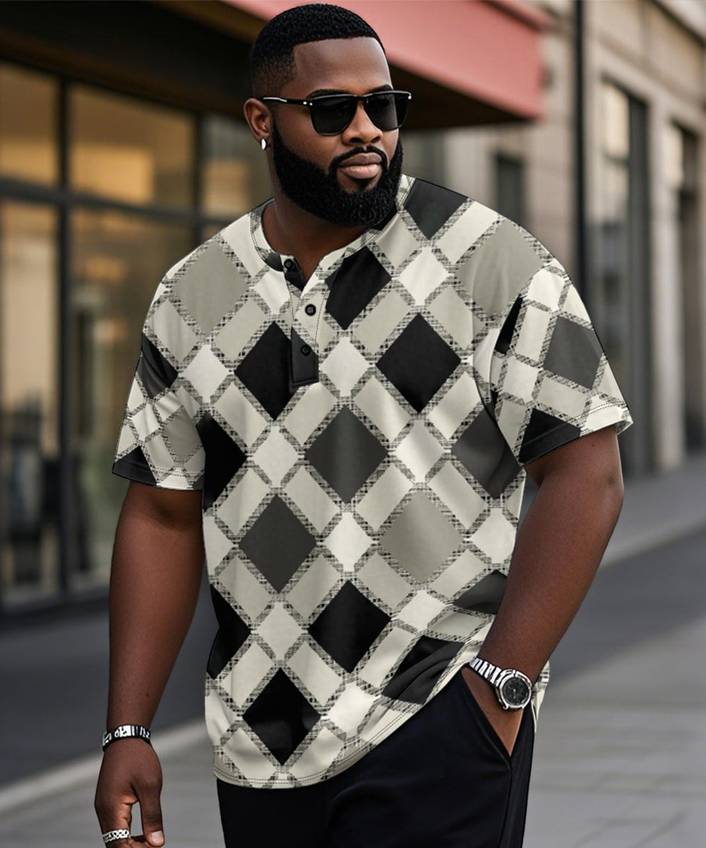 Big & Tall Geometric Graphic T-Shirt for big men view 1