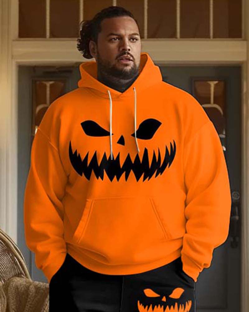Big & Tall Graphic Graffiti Hoodie Sweatpants Set for big men view 6