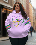 Big & Tall Striped Graphic Hoodie for big men view 1