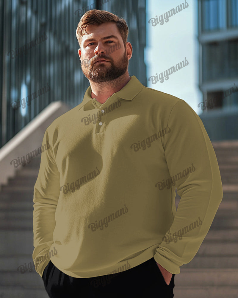 Big & Tall Solid Color Polo Shirt for big men view 4