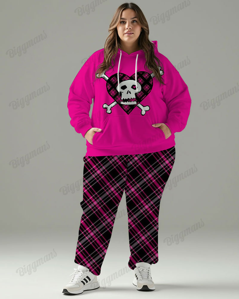 Big & Tall Graphic Streetwear Hoodie Sweatpants Set for big men view 1
