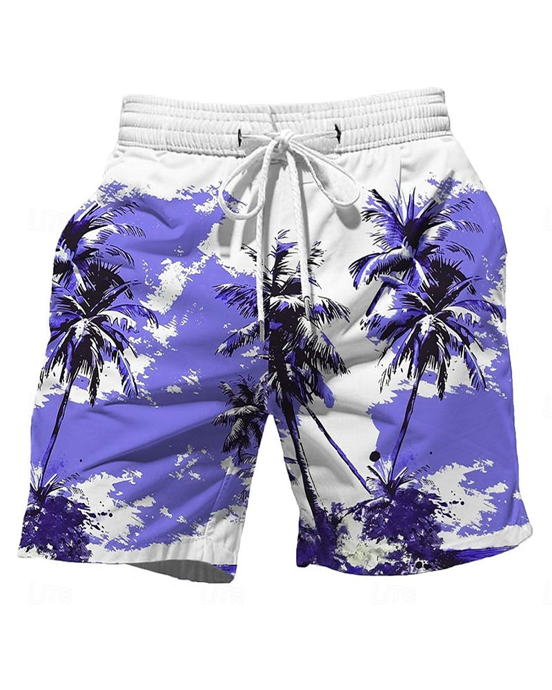 Big & Tall Hawaiian Athletic Shorts for big men view 3