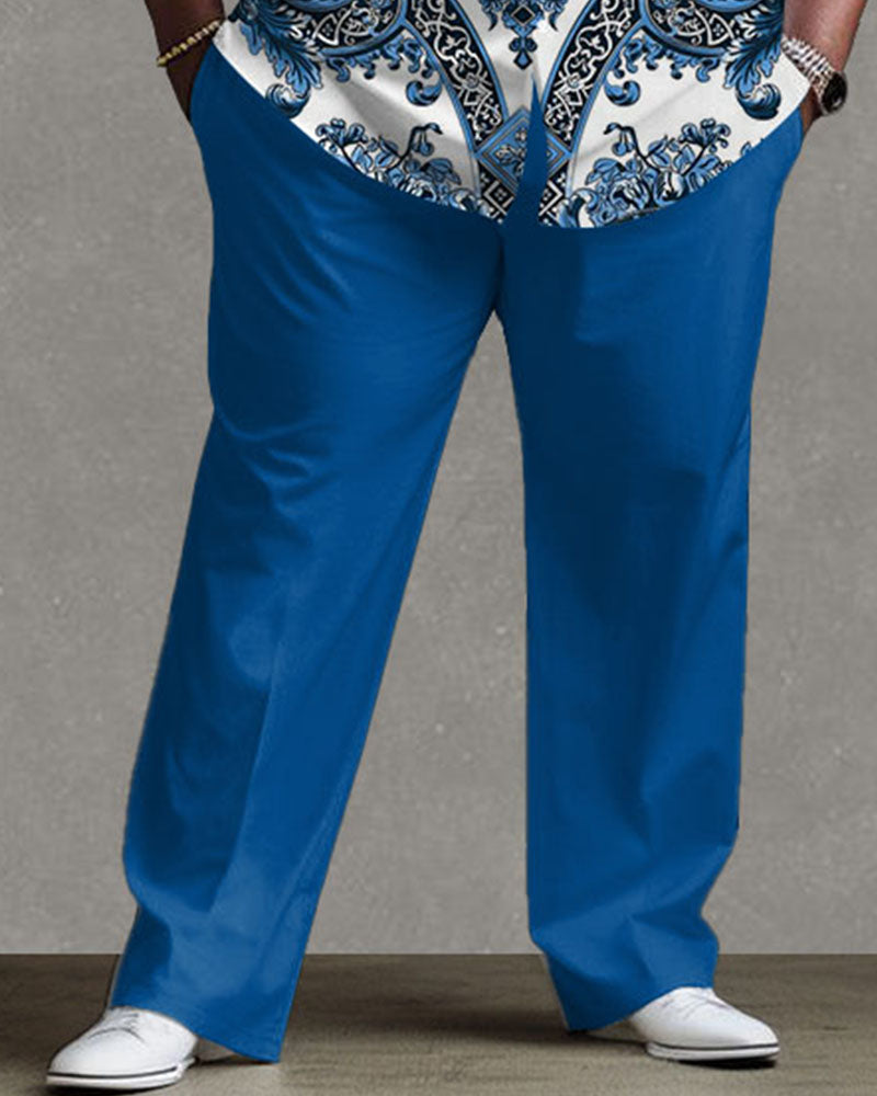 Big & Tall Vintage T-Shirt Pants Set for big men view 3