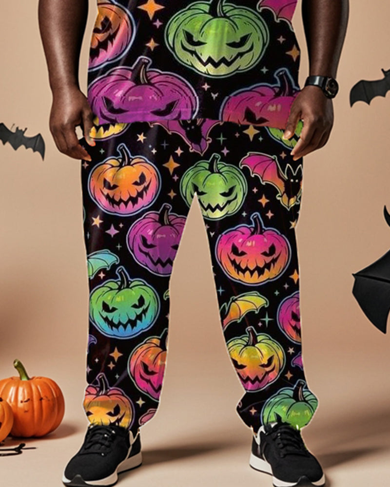 Big & Tall Graphic T-Shirt Pants Set for big men view 3