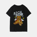 Big & Tall Black Graphic Streetwear T-Shirt for big men view 2