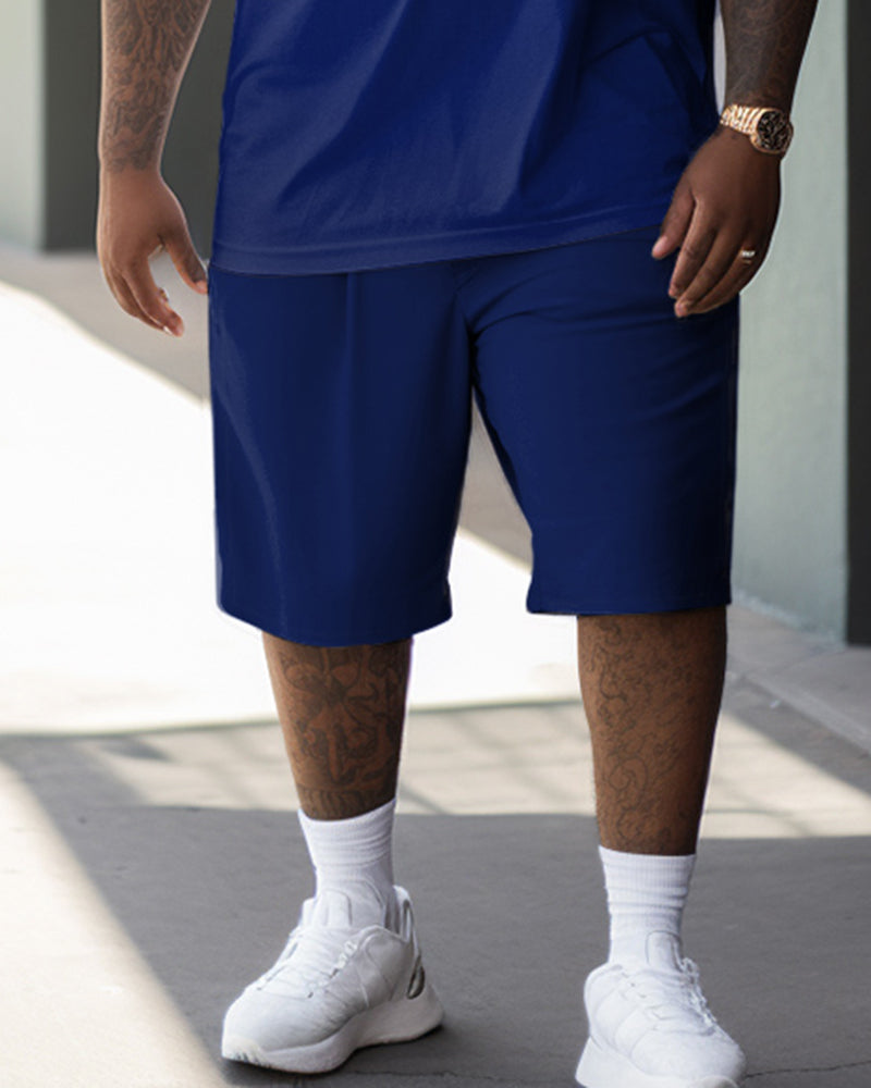 Big & Tall Colorblock Graphic Two-piece Set for big men view 3